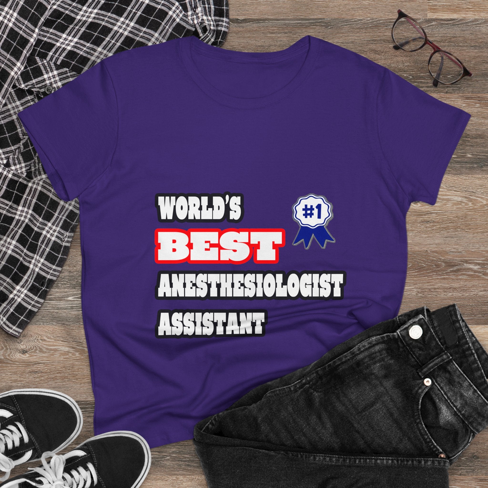 World's Best Anesthesiologist Assistant - Women's Midweight Cotton Tee