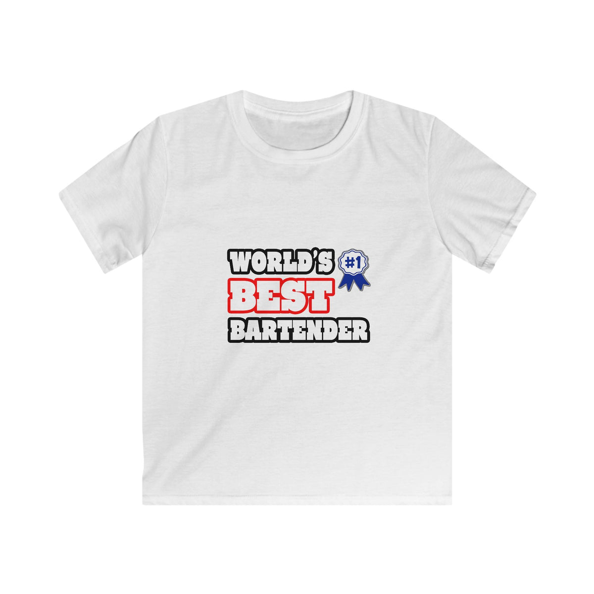 World's Best Bartender - Kids Softstyle Tee