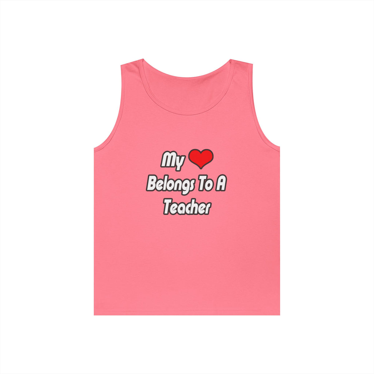 My Heart Belongs To A Teacher - Unisex Heavy Cotton Tank Top