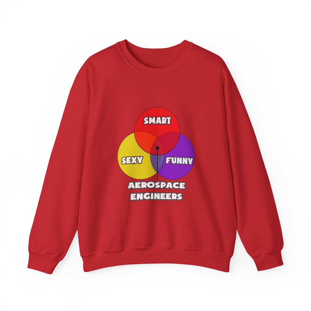 Venn Diagram .. Aerospace Engineers - Unisex Heavy Blend™ Crewneck Sweatshirt
