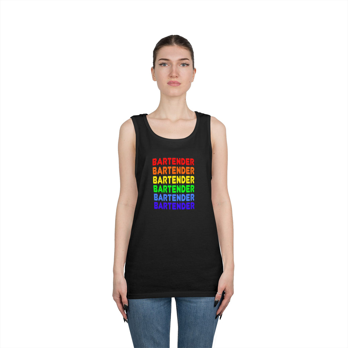 Rainbow Bartender - Unisex Heavy Cotton Tank Top