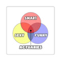Venn Diagram .. Actuaries - Square Stickers