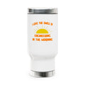 Smell of Engineering in the Morning - Stainless Steel Travel Mug with Handle, 14oz