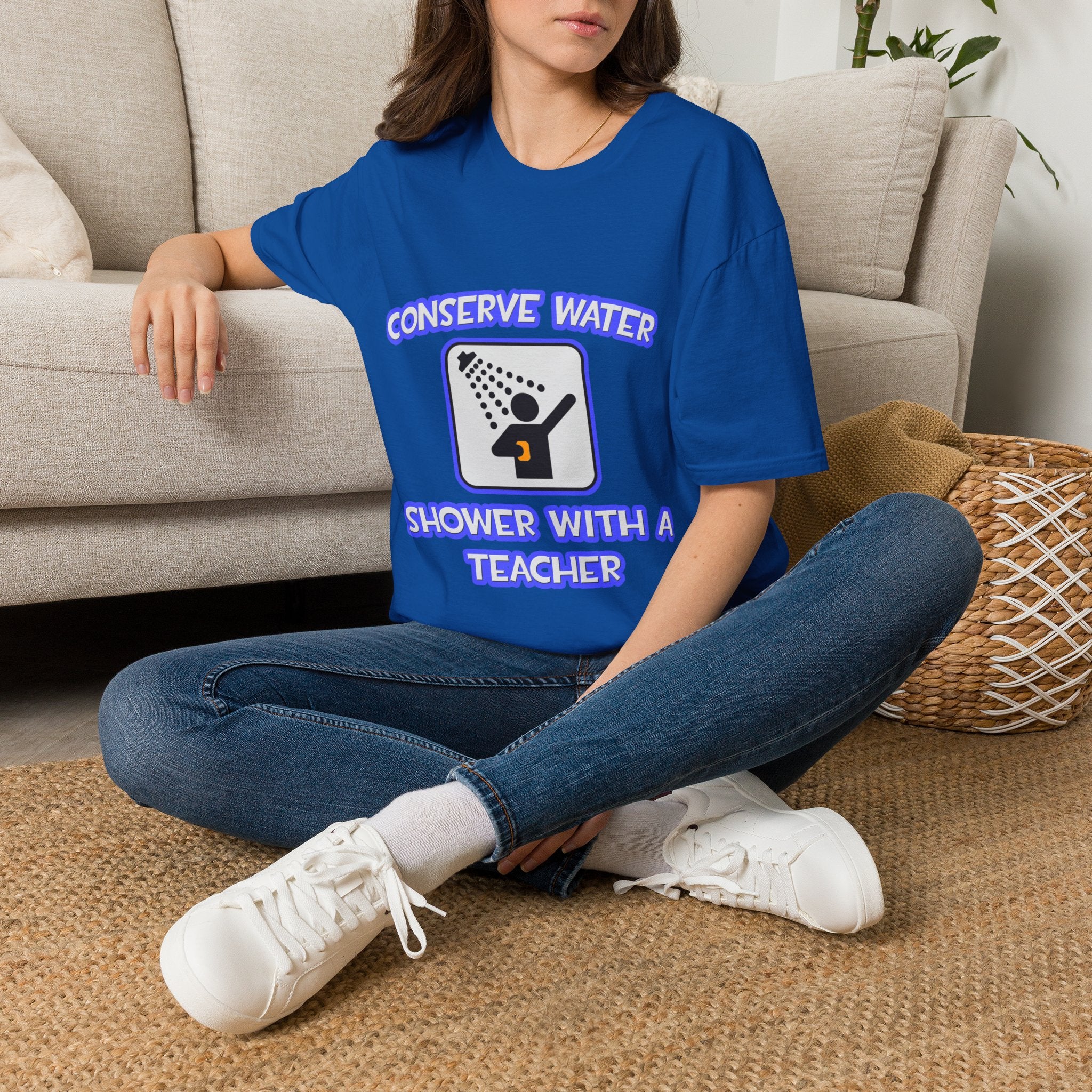 Conserve Water .. Shower With a Teacher - Unisex Softstyle T-Shirt