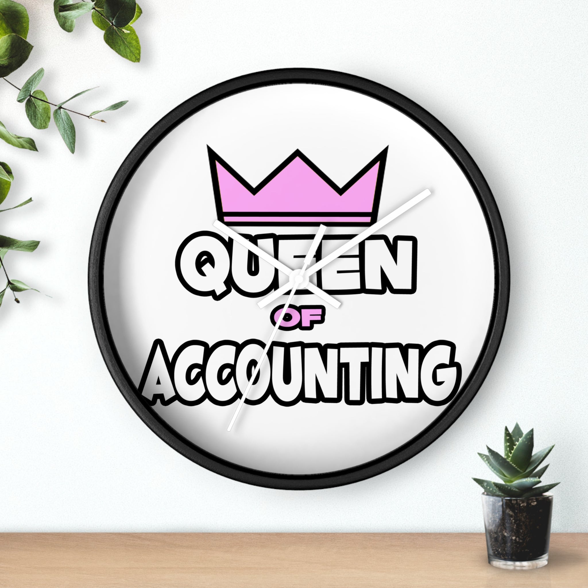 Queen of Accounting - Wall Clock