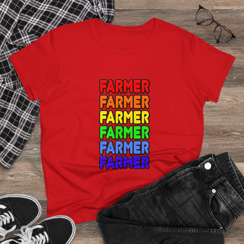 Rainbow Farmer - Women's Midweight Cotton Tee