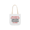 Amazing Teacher In Action - Canvas Tote Bag, 5-Color Straps