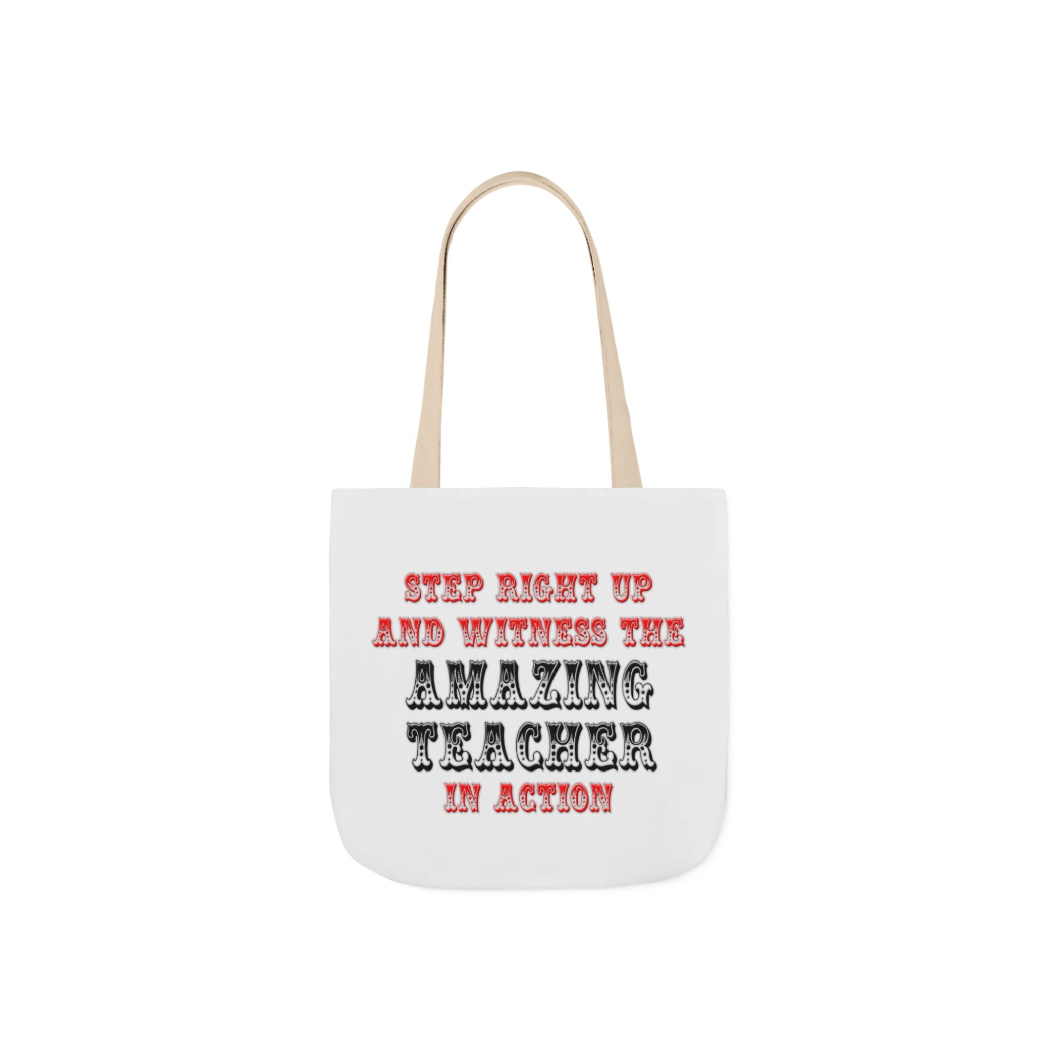 Amazing Teacher In Action - Canvas Tote Bag, 5-Color Straps