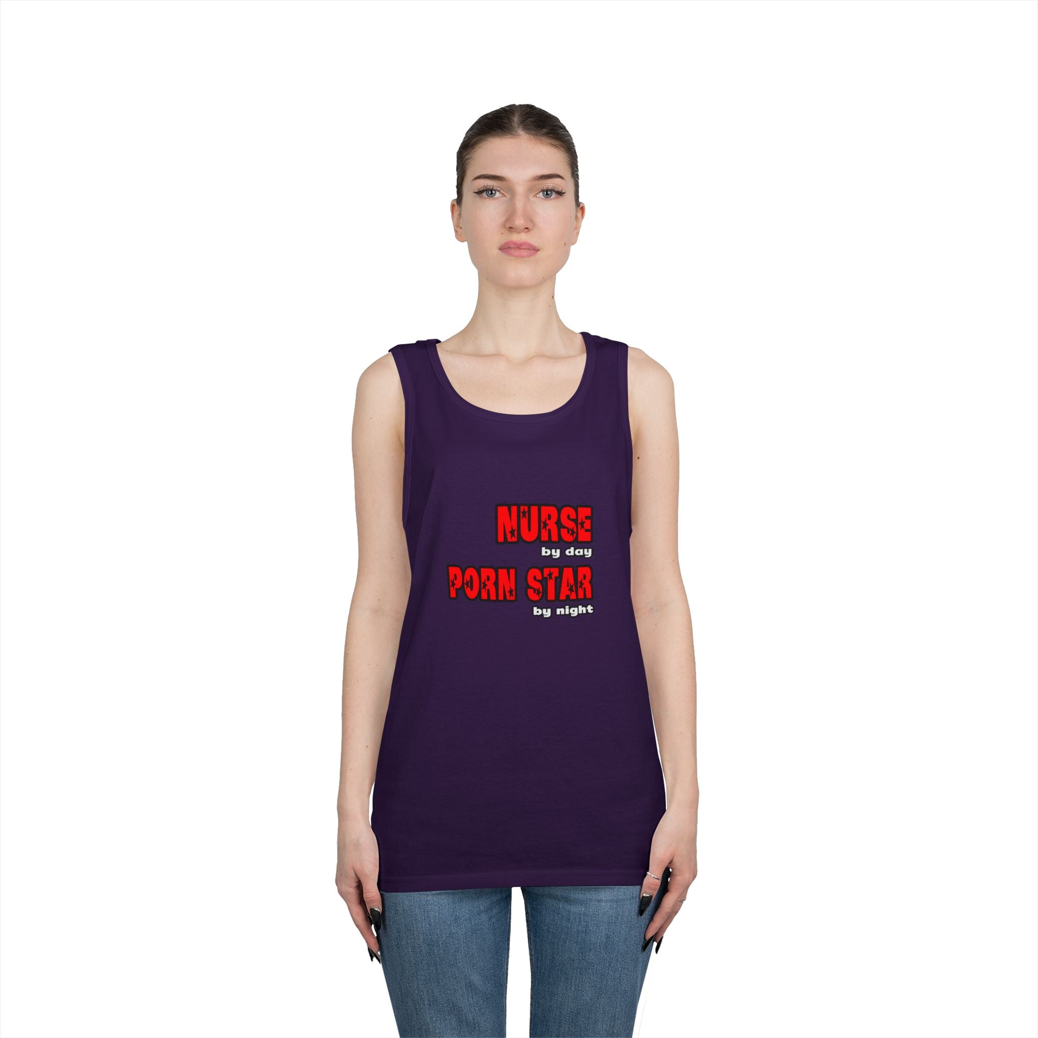 Nurse By Day...Porn Star By Night - Unisex Heavy Cotton Tank Top