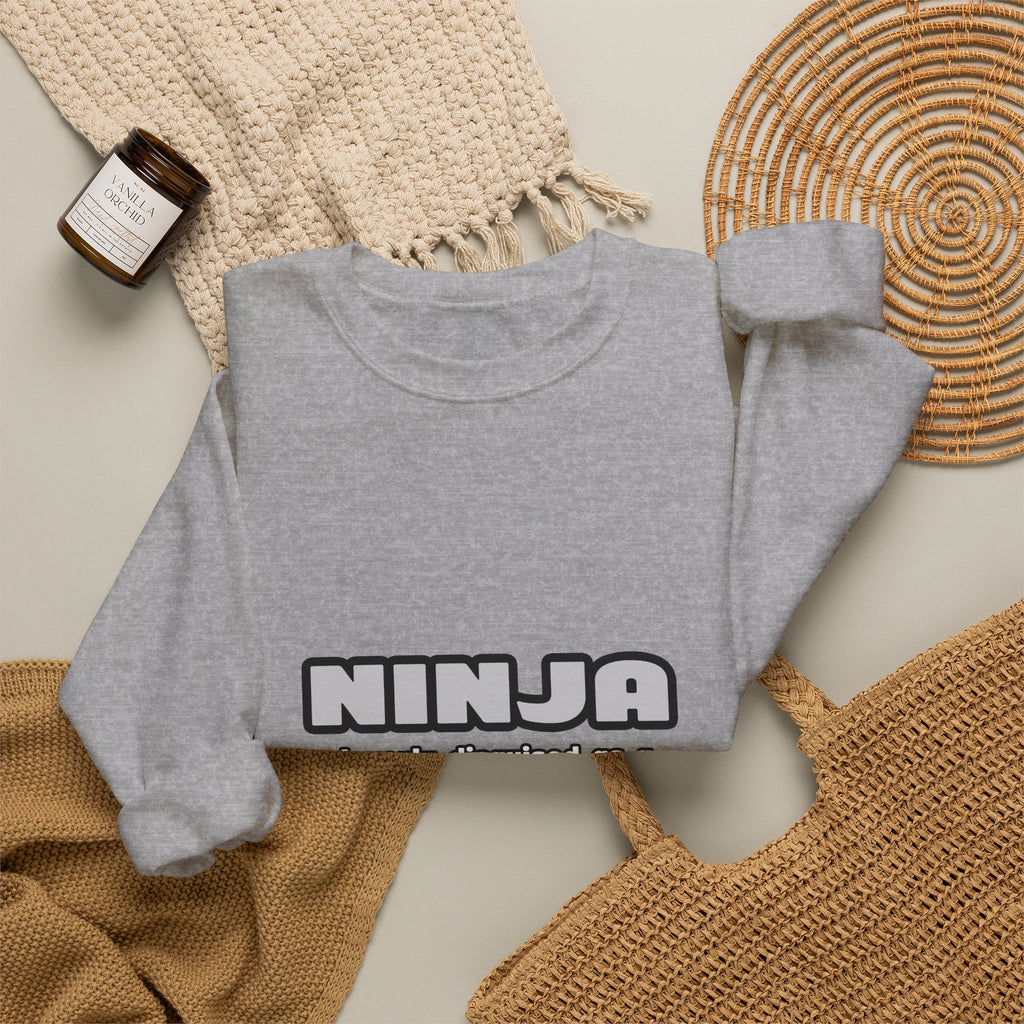 Ninja Cleverly Disguised As A Nurse - Unisex Heavy Blend™ Crewneck Sweatshirt