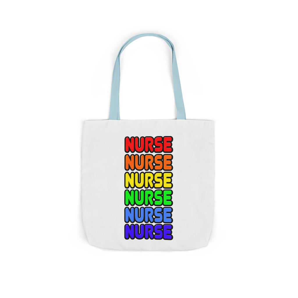 Rainbow Nurse - Canvas Tote Bag, 5-Color Straps