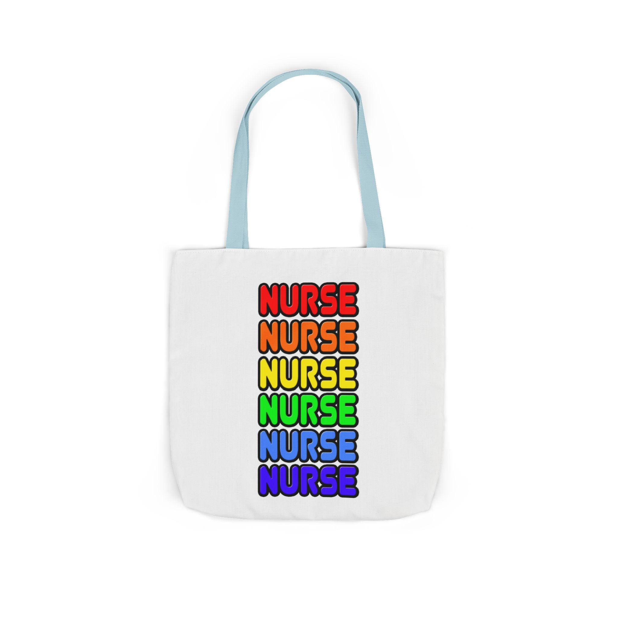 Rainbow Nurse - Canvas Tote Bag, 5-Color Straps