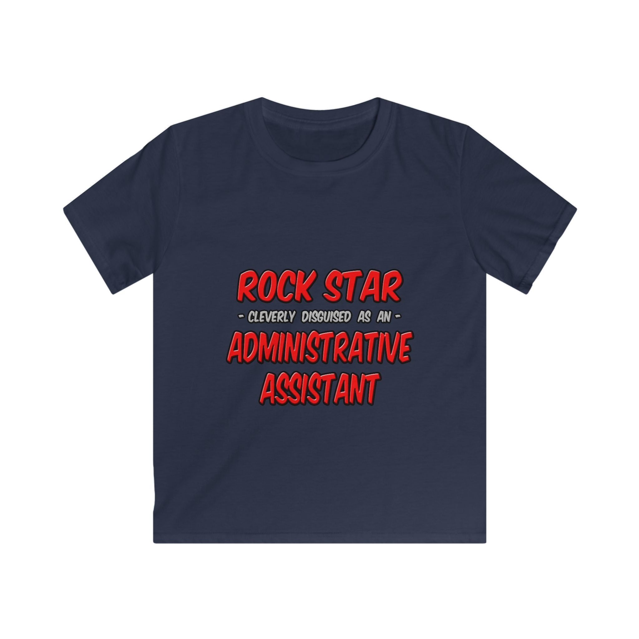 Rock Star...Administrative Assistant - Kids Softstyle Tee