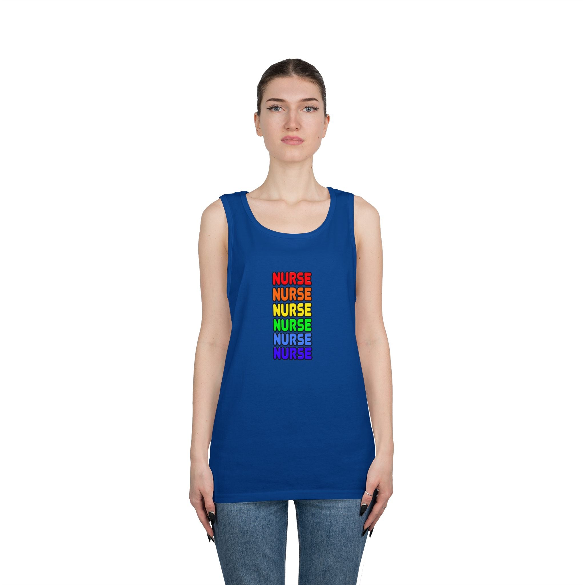 Rainbow Nurse - Unisex Heavy Cotton Tank Top