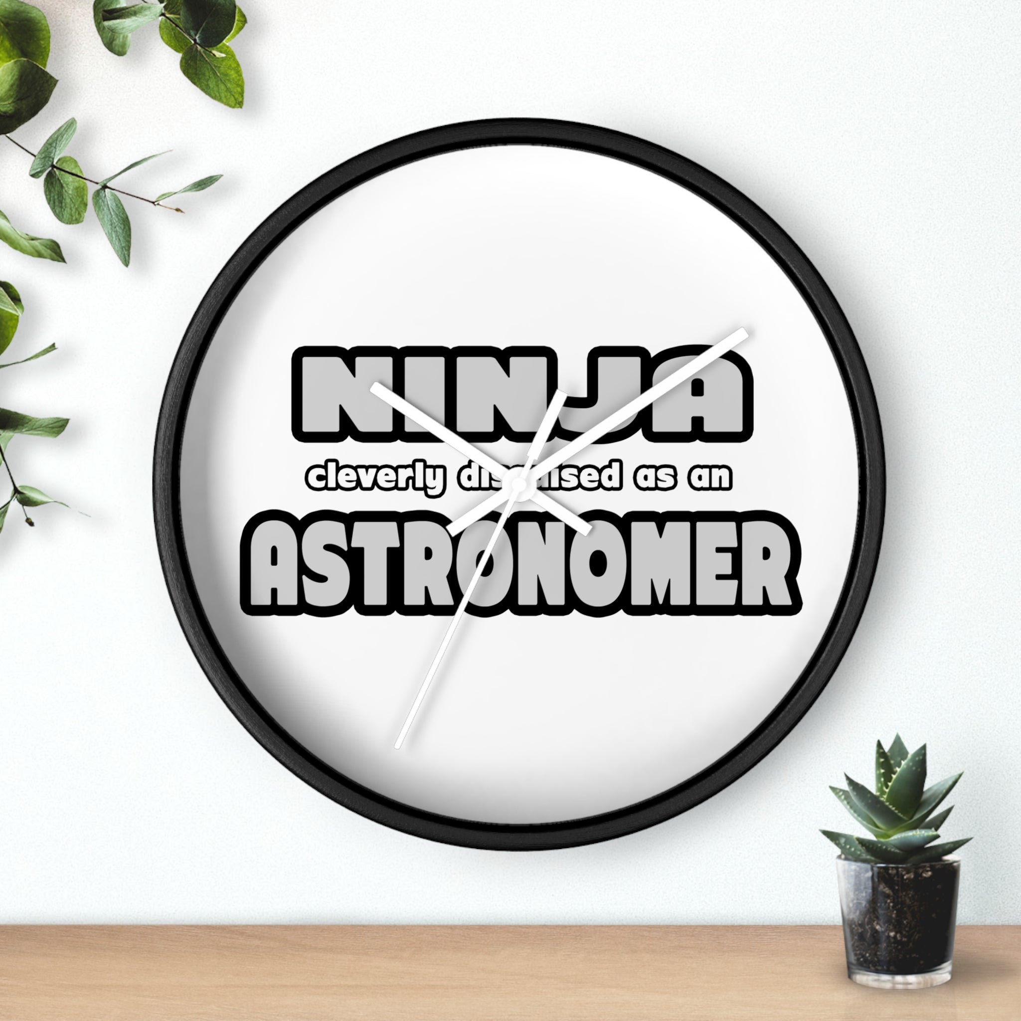Ninja Cleverly Disguised As An Astronomer - Wall Clock