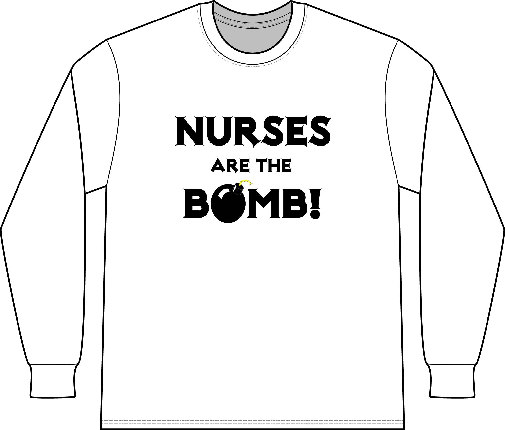 Nurses Are The Bomb! (2) - Unisex Long Sleeve T-Shirt