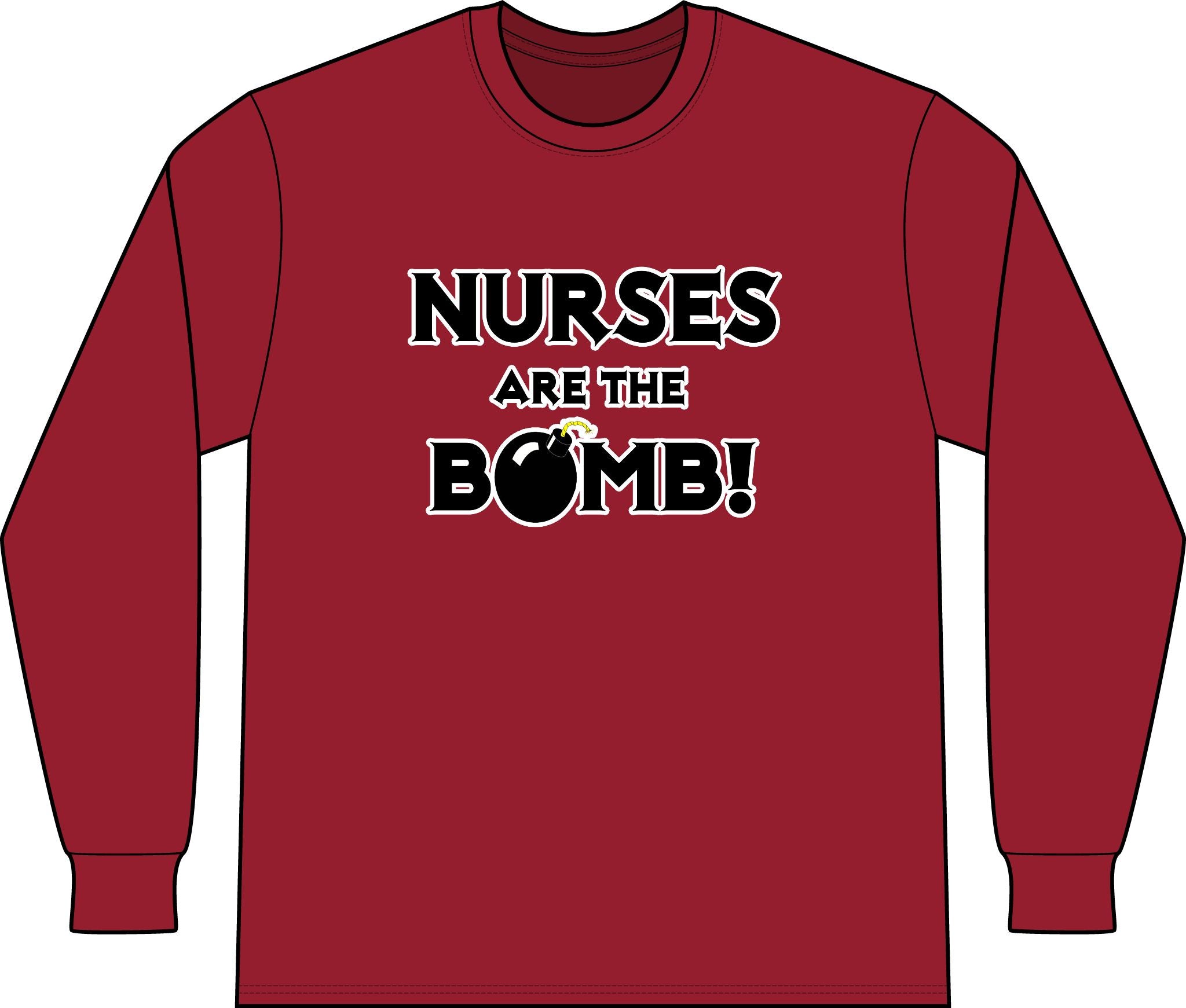 Nurses Are The Bomb! (2) - Unisex Long Sleeve T-Shirt