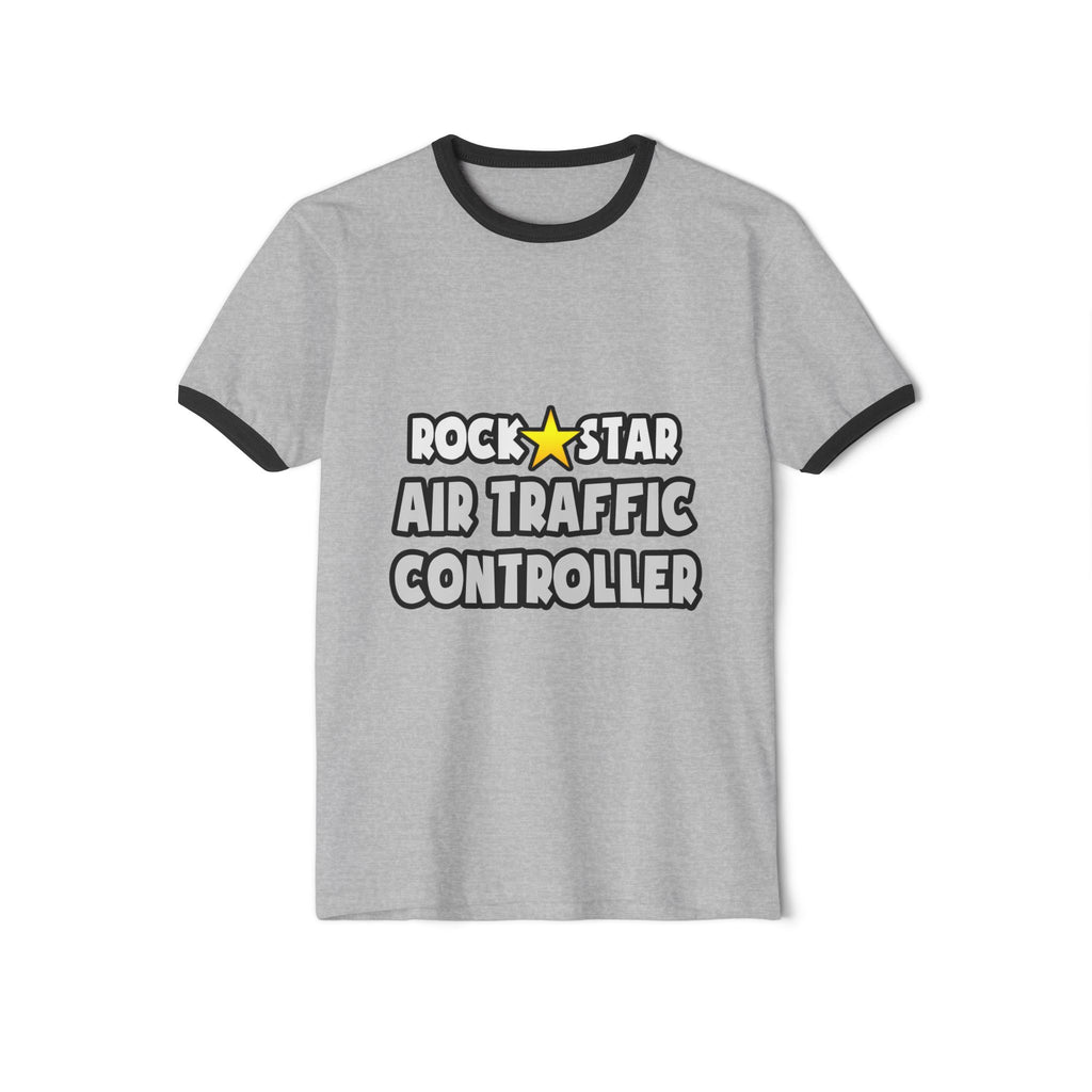 Rock Star Air Traffic Controller - Unisex Cotton Ringer T-Shirt
