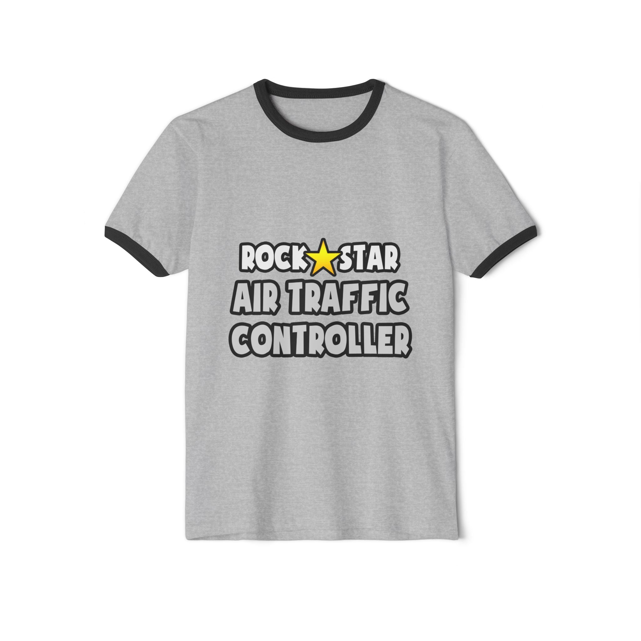 Rock Star Air Traffic Controller - Unisex Cotton Ringer T-Shirt
