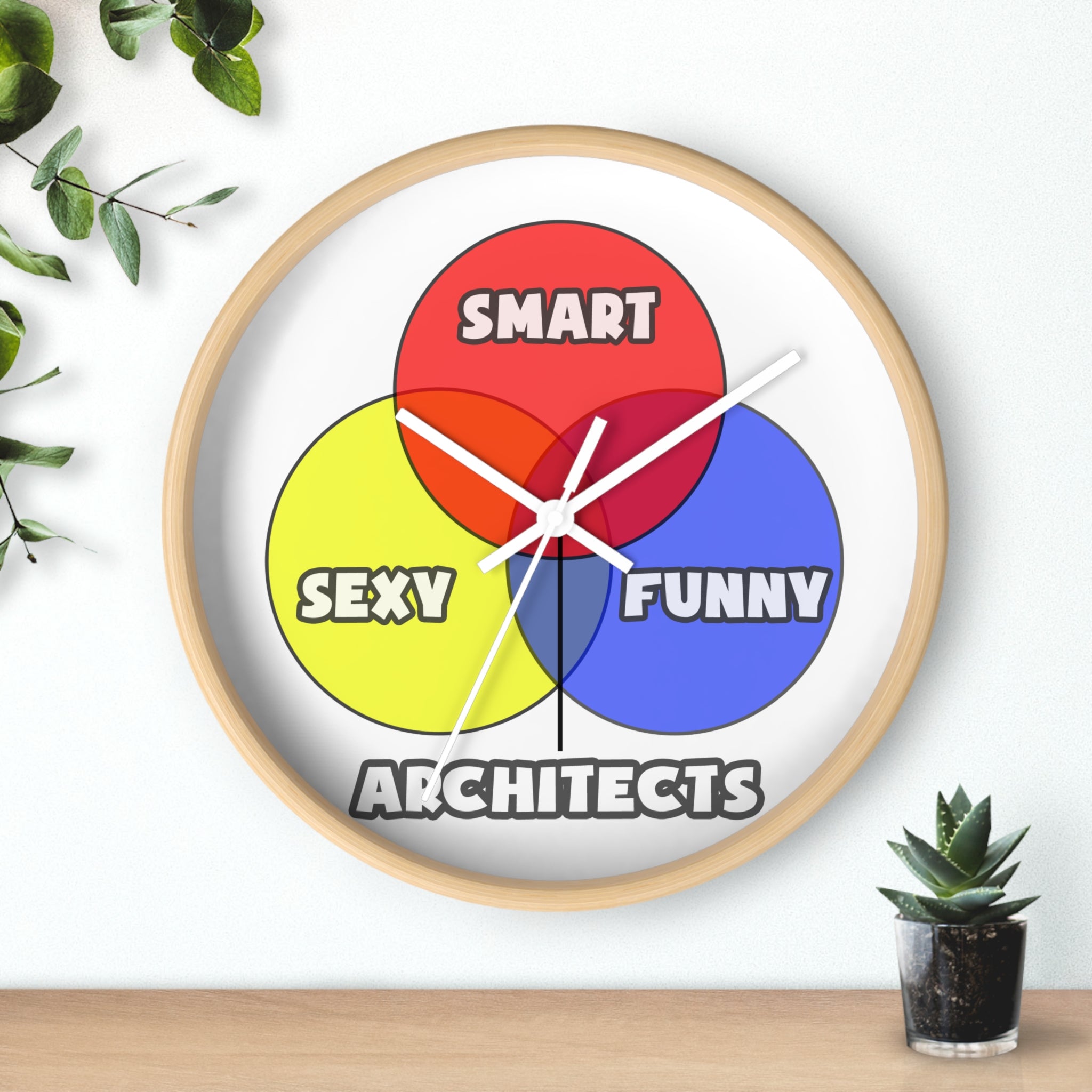 Venn Diagram .. Architects - Wall Clock