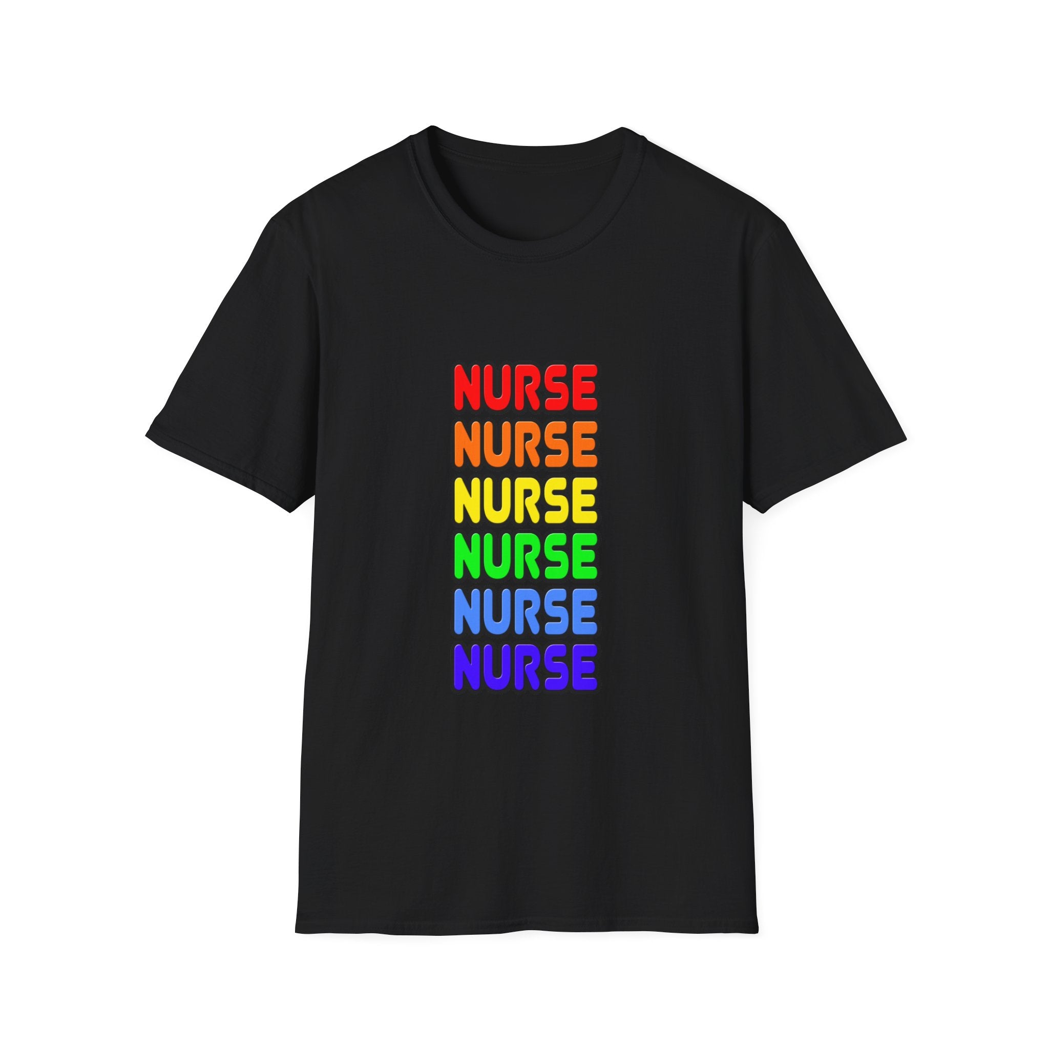 Rainbow Nurse - Unisex Softstyle T-Shirt