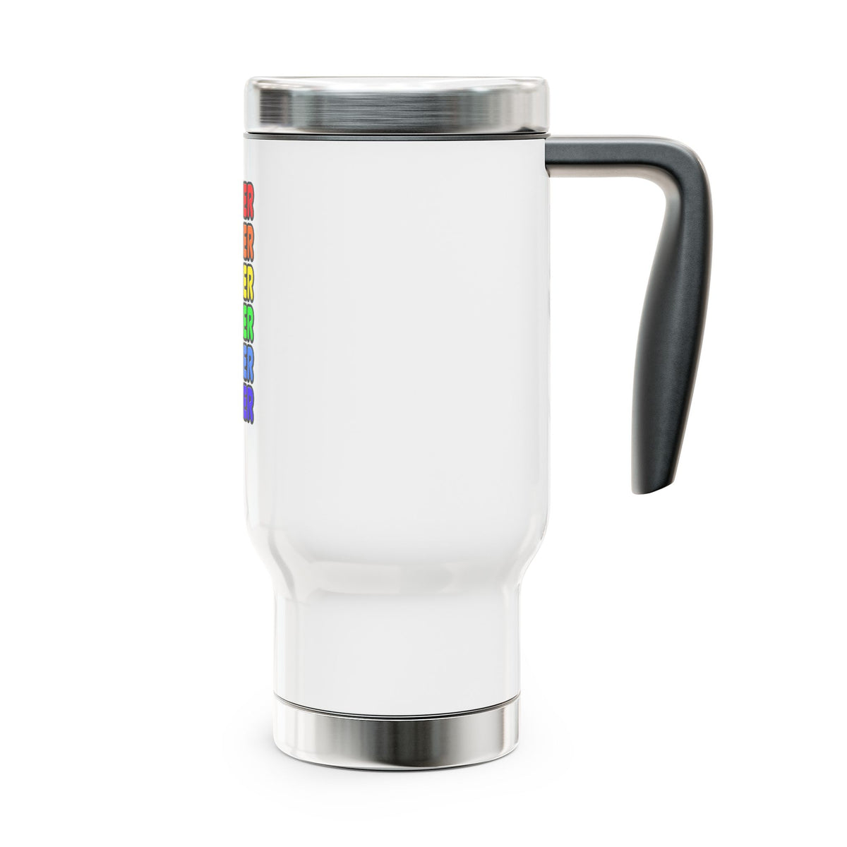 Rainbow Farmer - Stainless Steel Travel Mug with Handle, 14oz