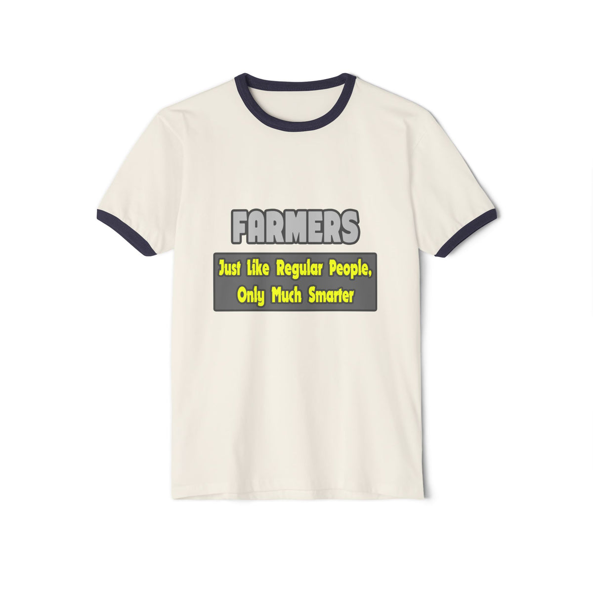 Farmers...Smarter - Unisex Cotton Ringer T-Shirt