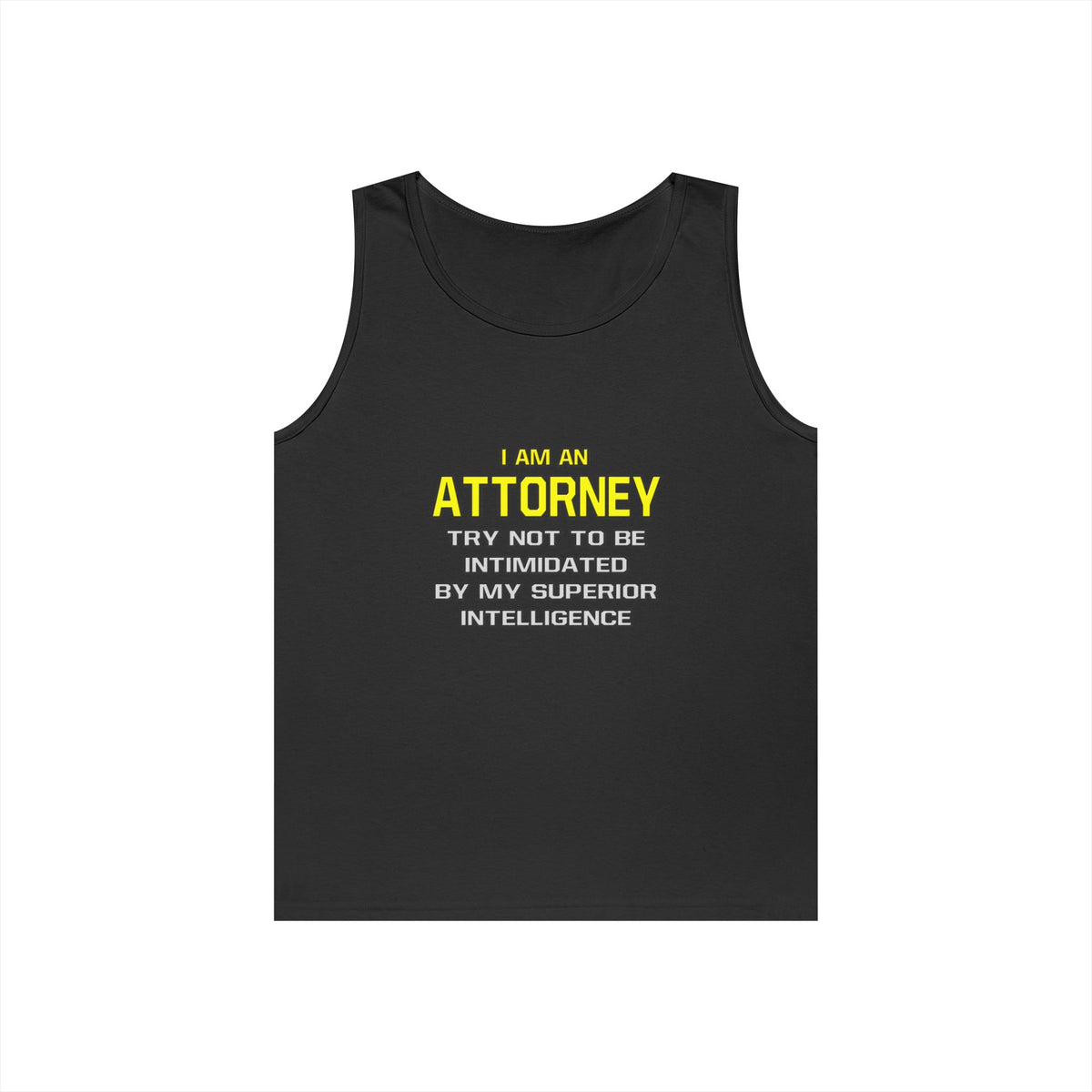 Attorney...Superior Intelligence - Unisex Heavy Cotton Tank Top