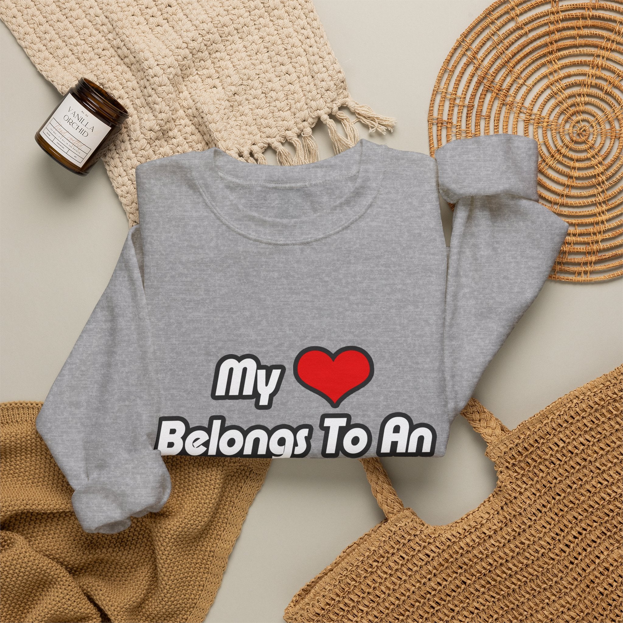 My Heart Belongs To An Aerospace Engineer - Unisex Heavy Blend™ Crewneck Sweatshirt