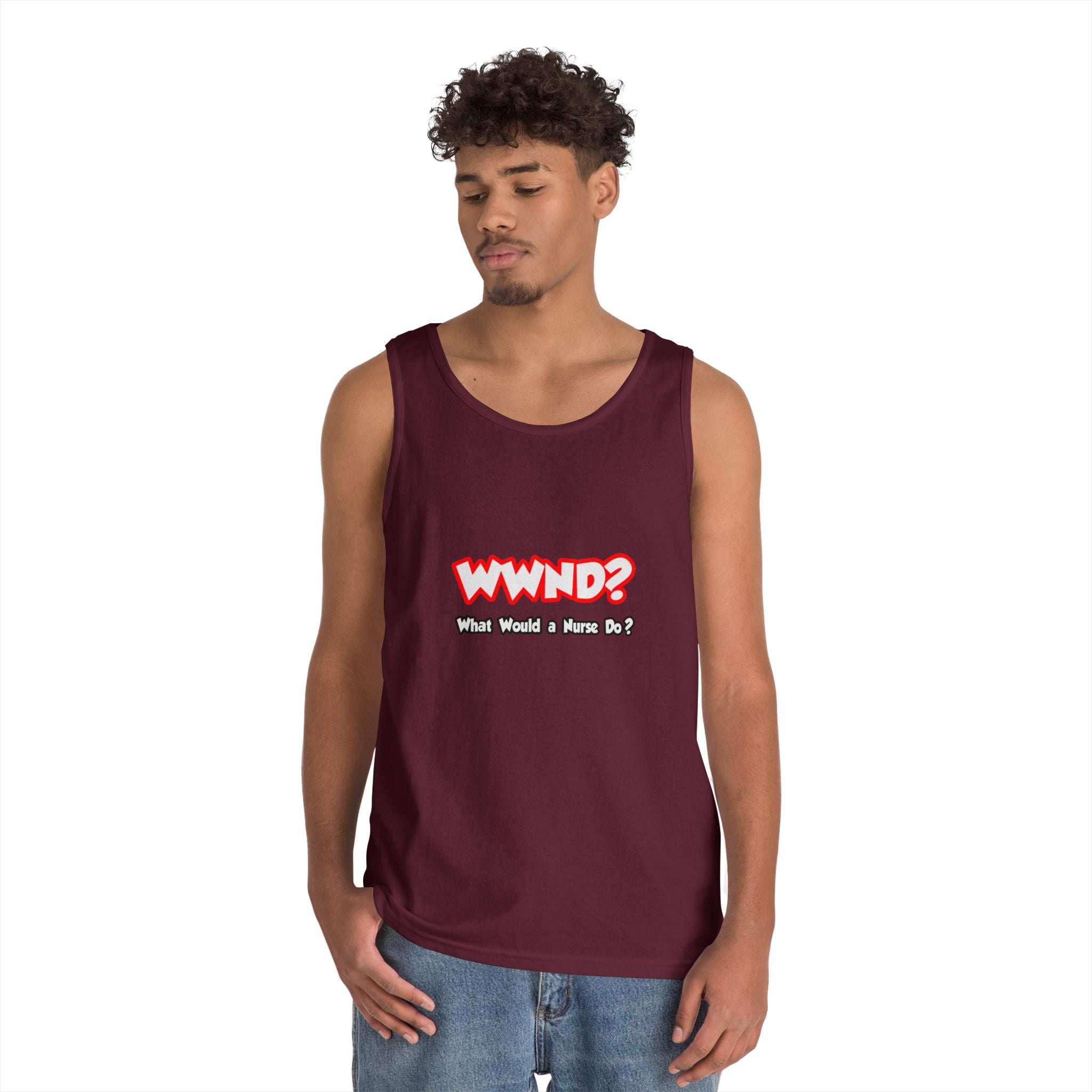 WWND...What Would a Nurse Do - Unisex Heavy Cotton Tank Top