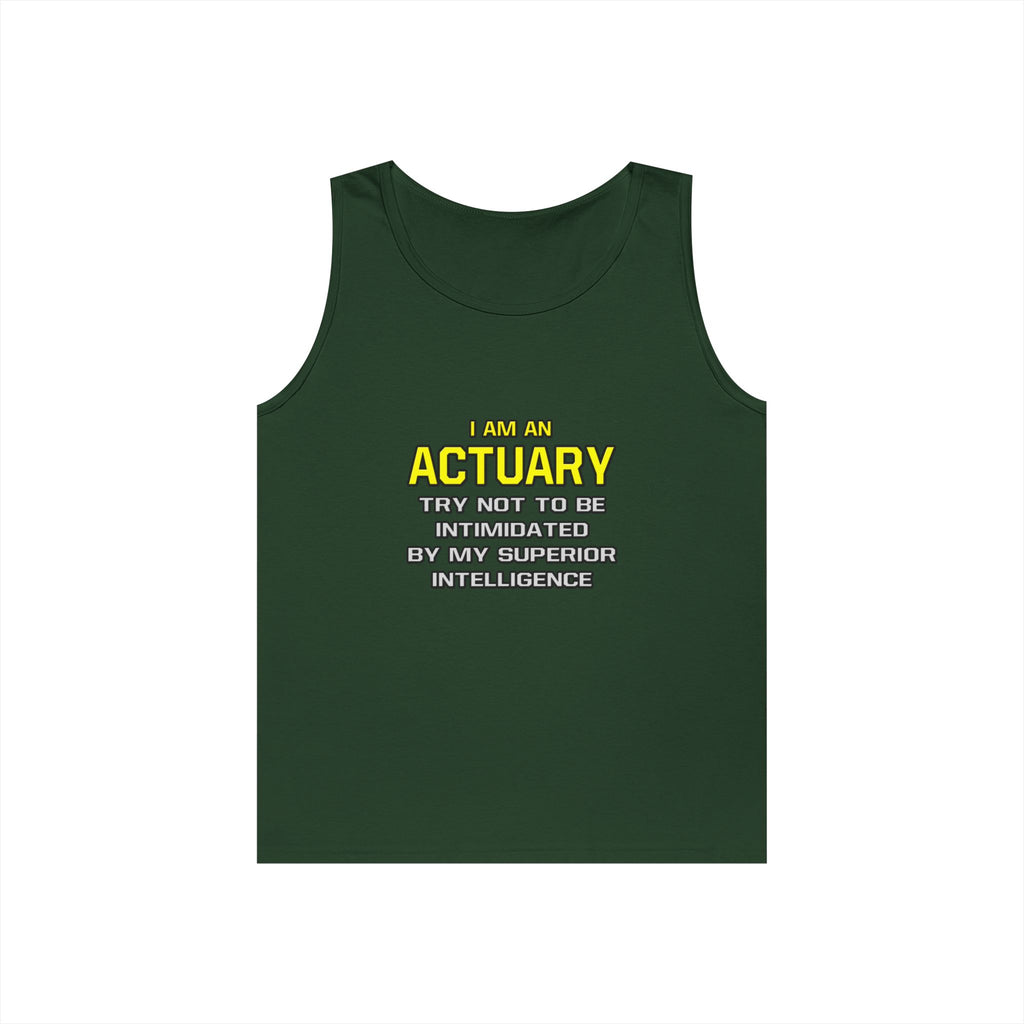 Actuary...Superior Intelligence - Unisex Heavy Cotton Tank Top