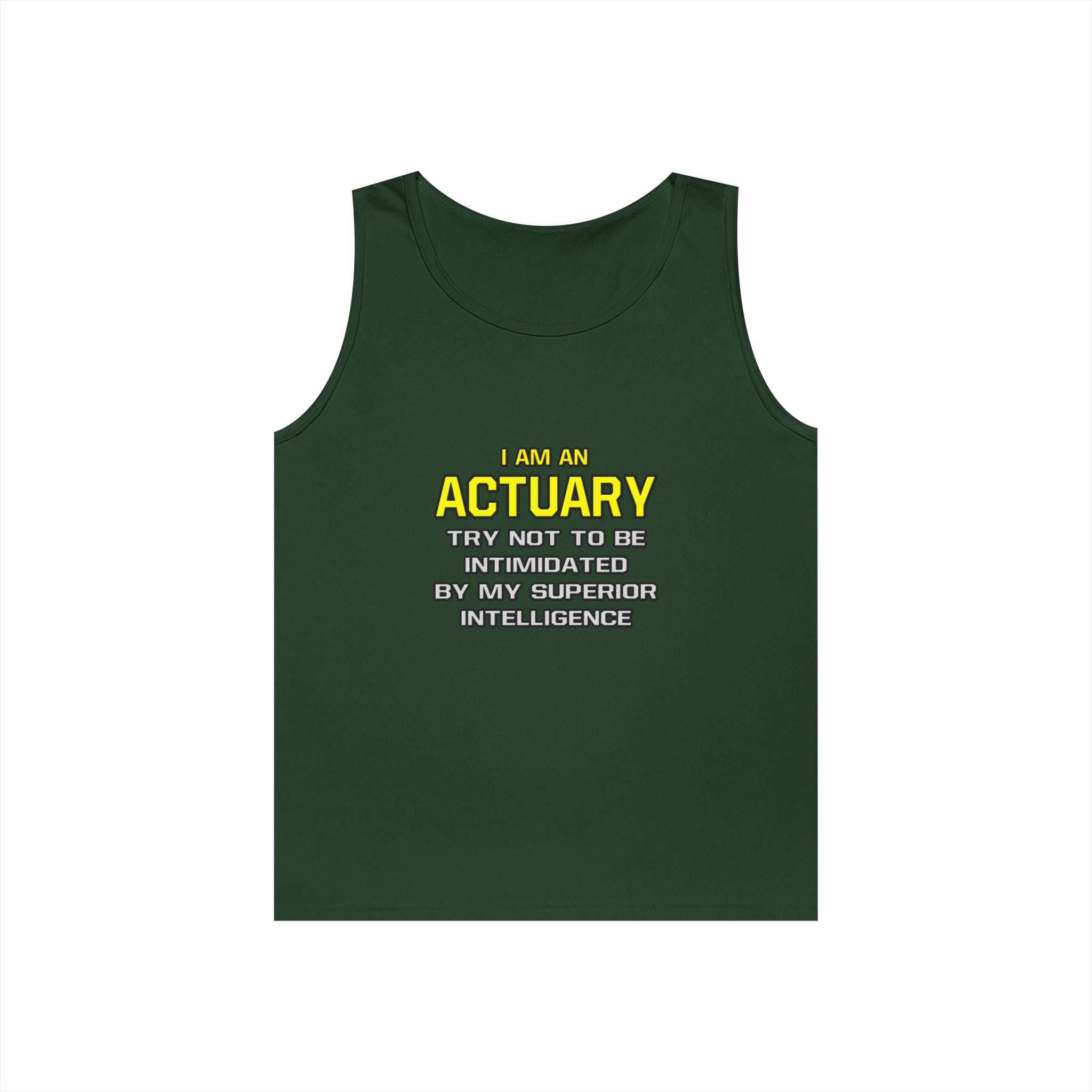 Actuary...Superior Intelligence - Unisex Heavy Cotton Tank Top