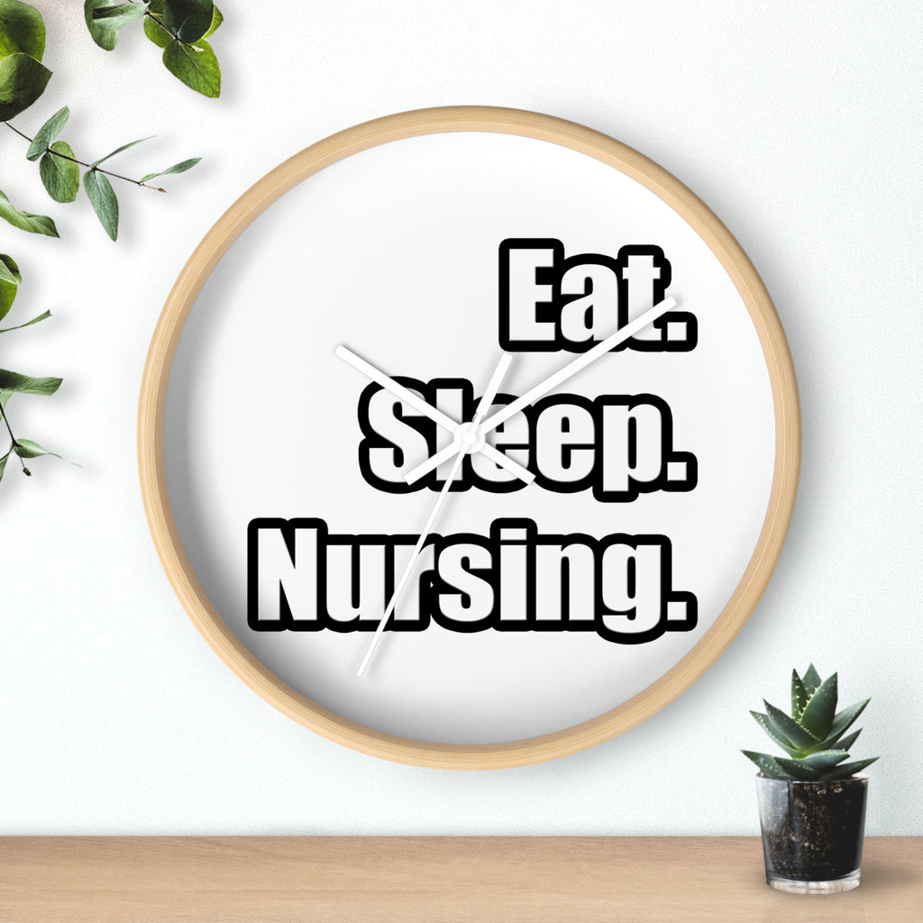 Eat. Sleep. Nursing. - Wall Clock