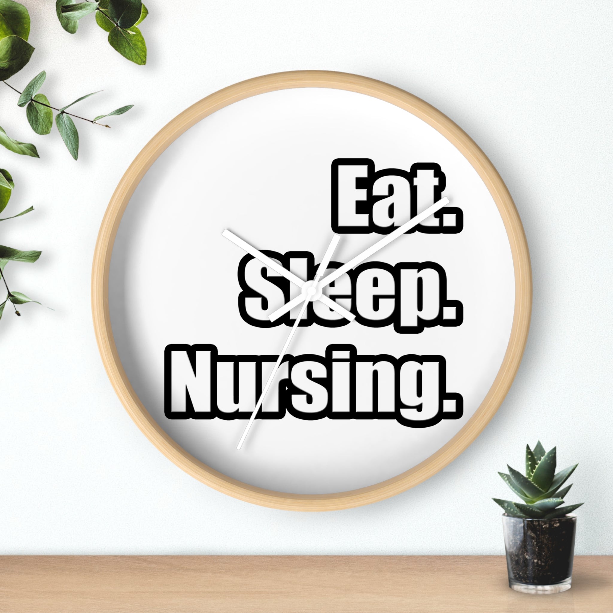 Eat. Sleep. Nursing. - Wall Clock