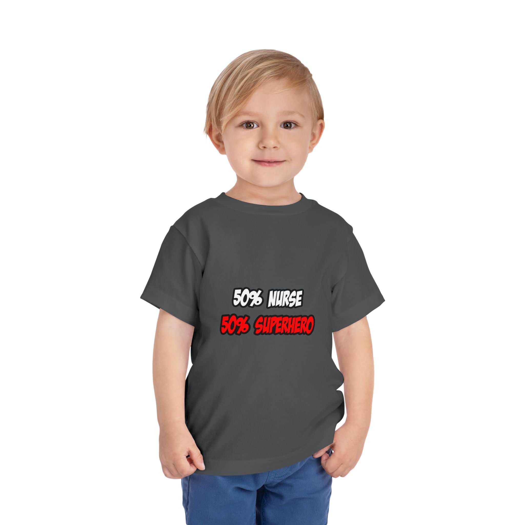 Half Nurse...Half Superhero - Toddler Short Sleeve Tee