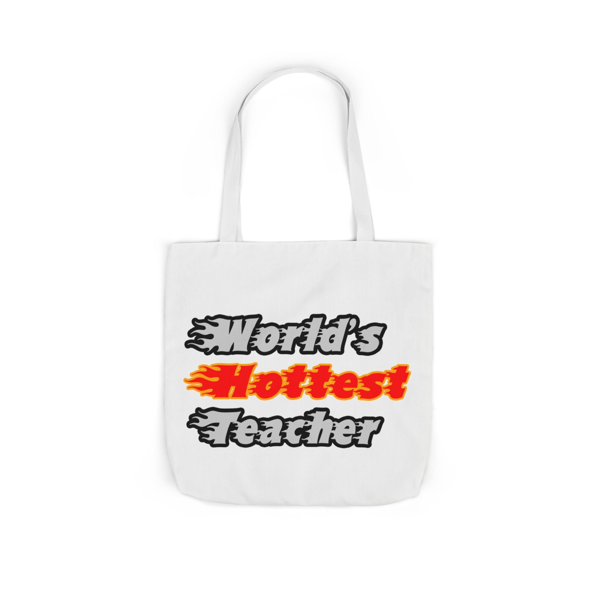 World's Hottest Teacher - Canvas Tote Bag, 5-Color Straps