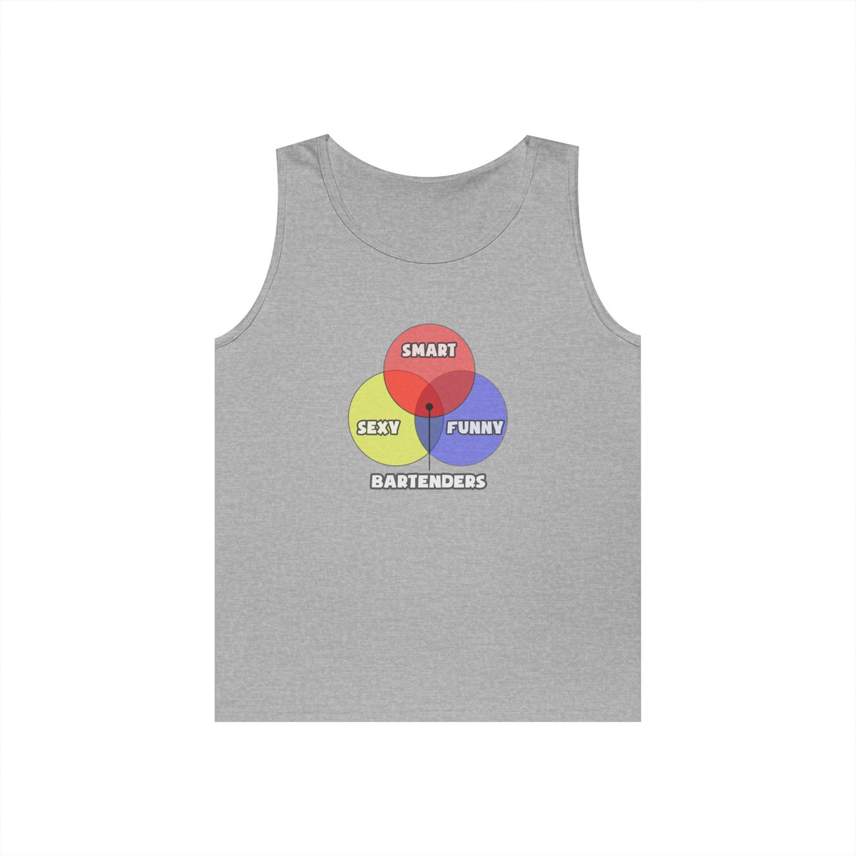 Venn Diagram .. Bartenders - Unisex Heavy Cotton Tank Top