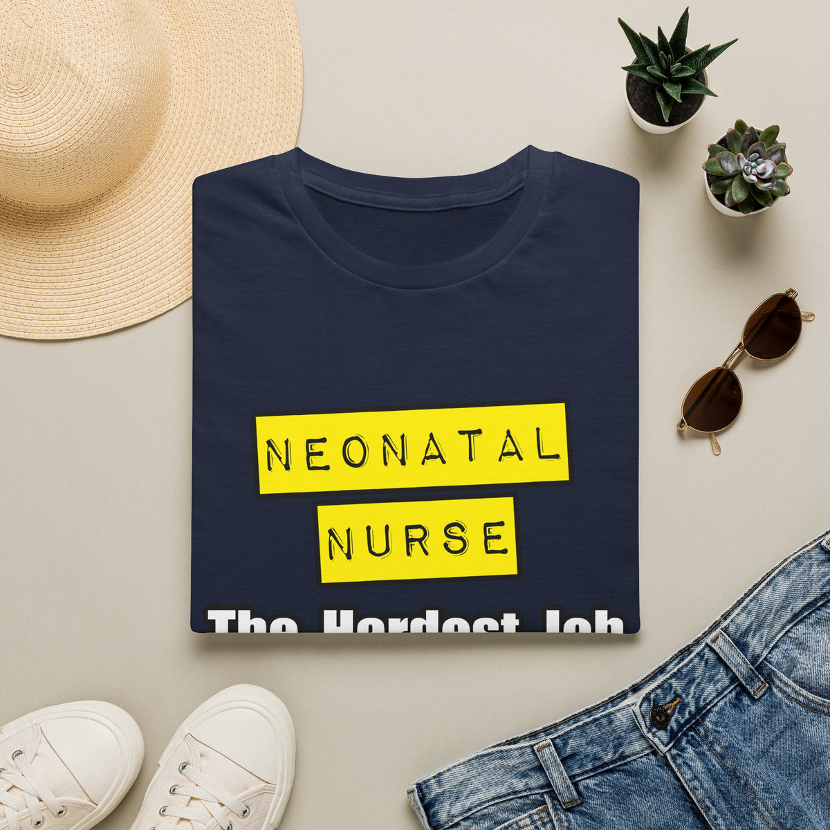 Neonatal Nurse...Hardest Job You'll Ever Love - Unisex Softstyle T-Shirt