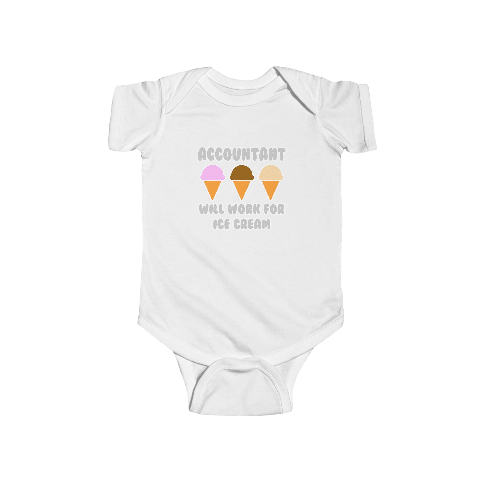 Accountant ... Will Work For Ice Cream - Infant Fine Jersey Bodysuit