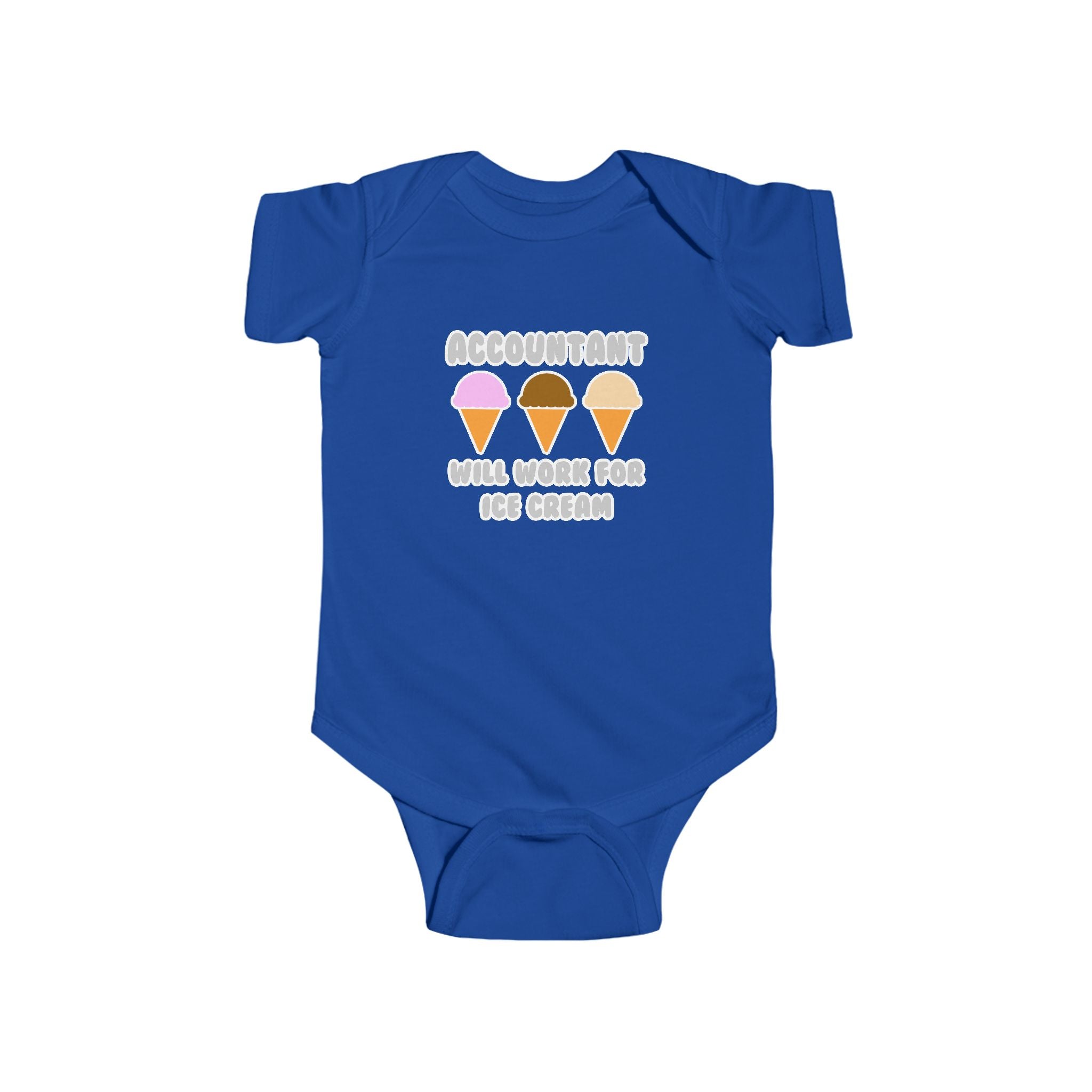 Accountant ... Will Work For Ice Cream - Infant Fine Jersey Bodysuit