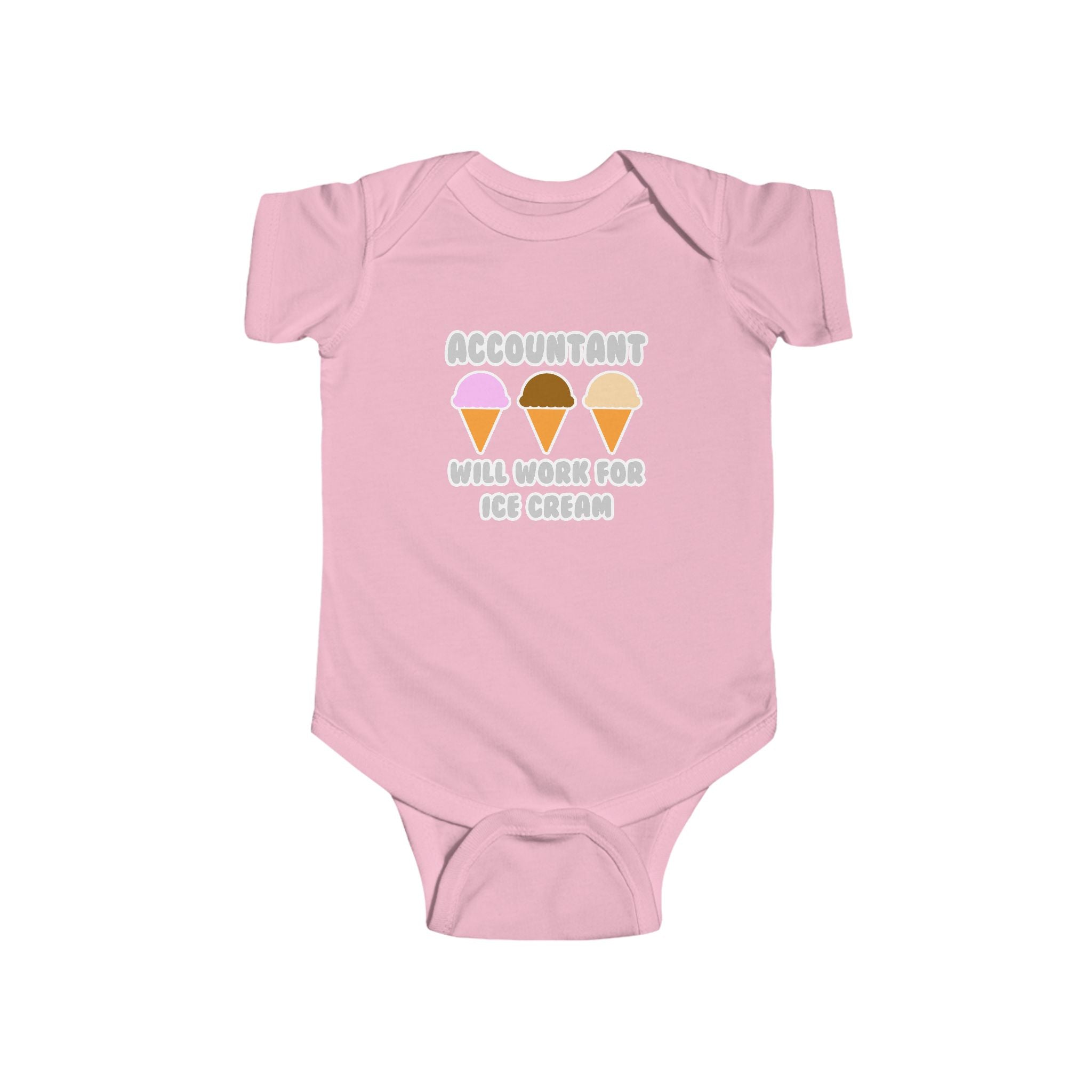 Accountant ... Will Work For Ice Cream - Infant Fine Jersey Bodysuit