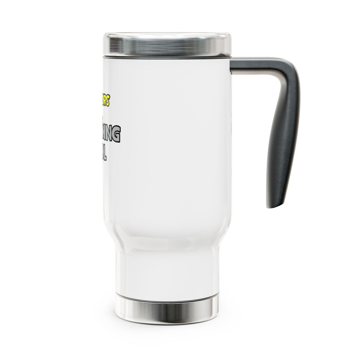 Doctors Are Sofa King Cool - Stainless Steel Travel Mug with Handle, 14oz
