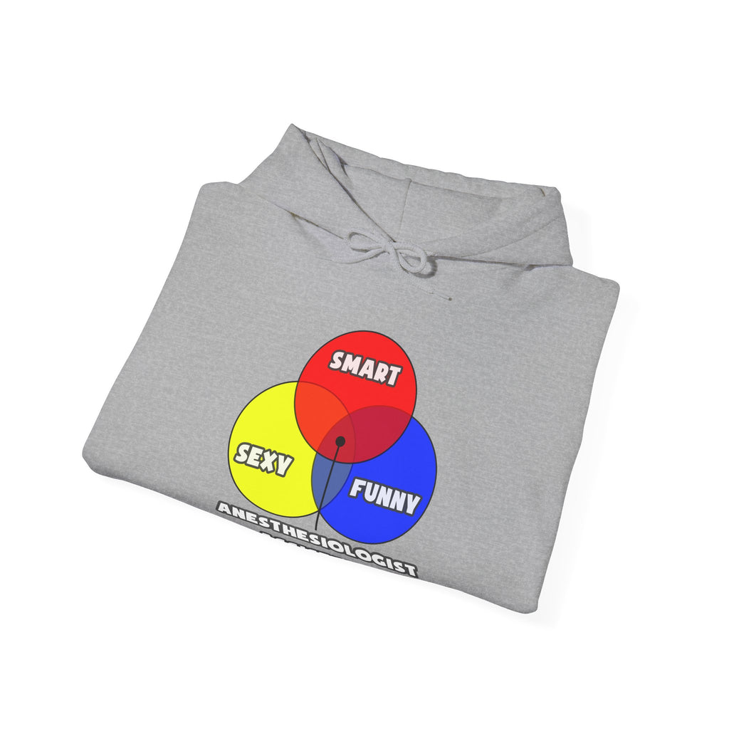 Venn Diagram .. Anesthesiologist Assistants - Unisex Heavy Blend™ Hooded Sweatshirt