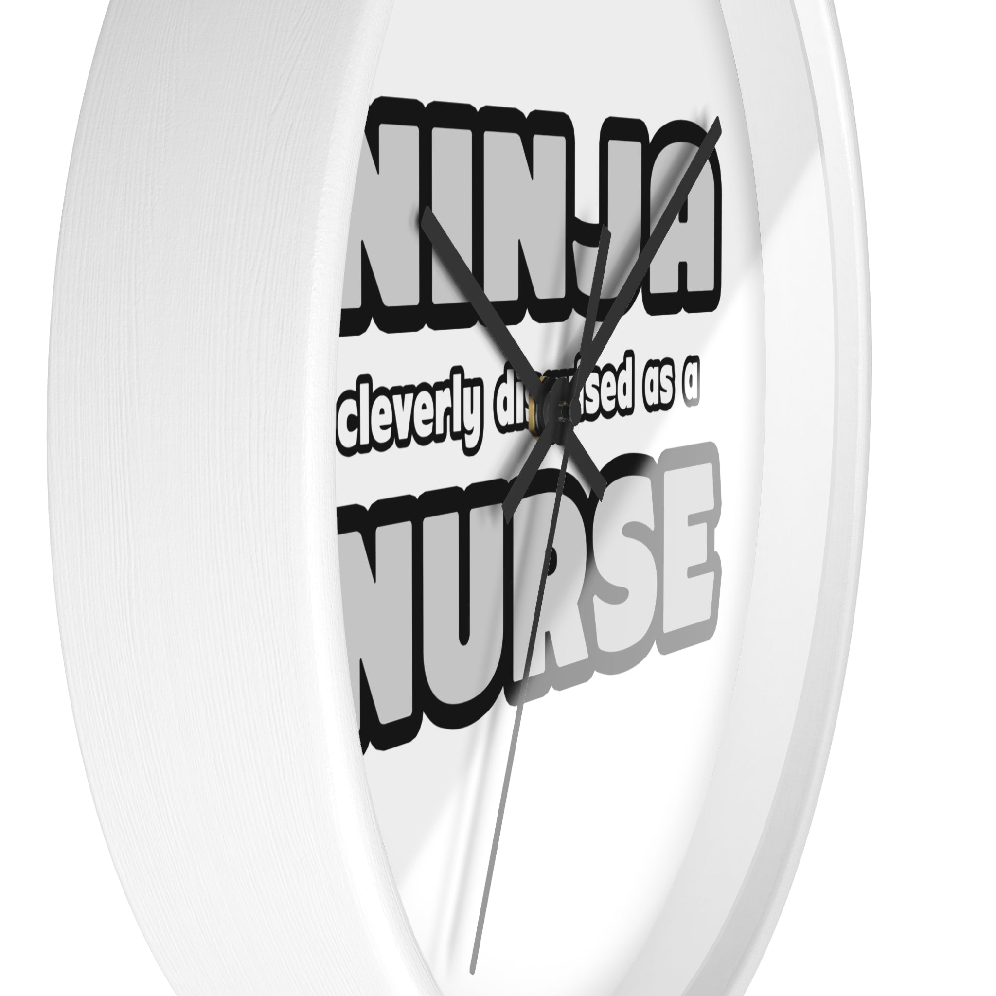 Ninja Cleverly Disguised As A Nurse - Wall Clock