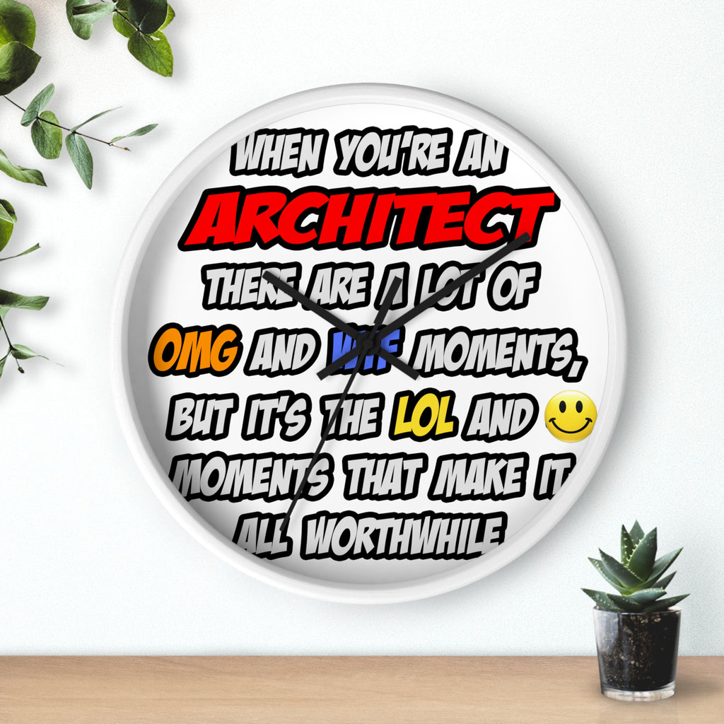 Architect .. OMG WTF LOL - Wall Clock