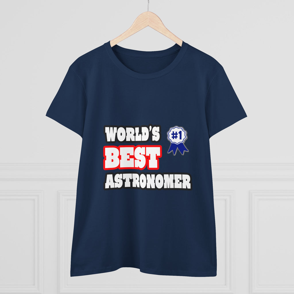 World's Best Astronomer - Women's Midweight Cotton Tee