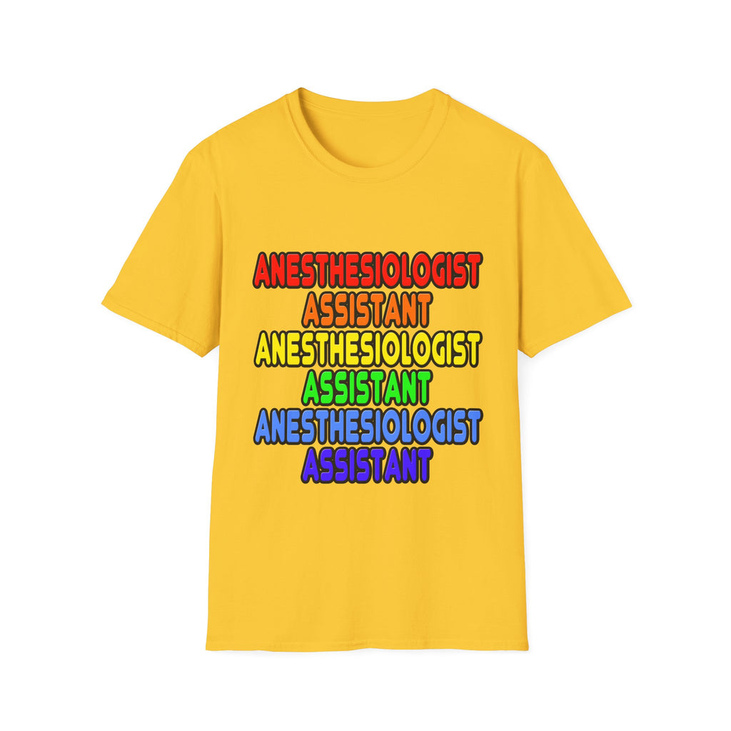 Rainbow Anesthesiologist Assistant - Unisex Softstyle T-Shirt
