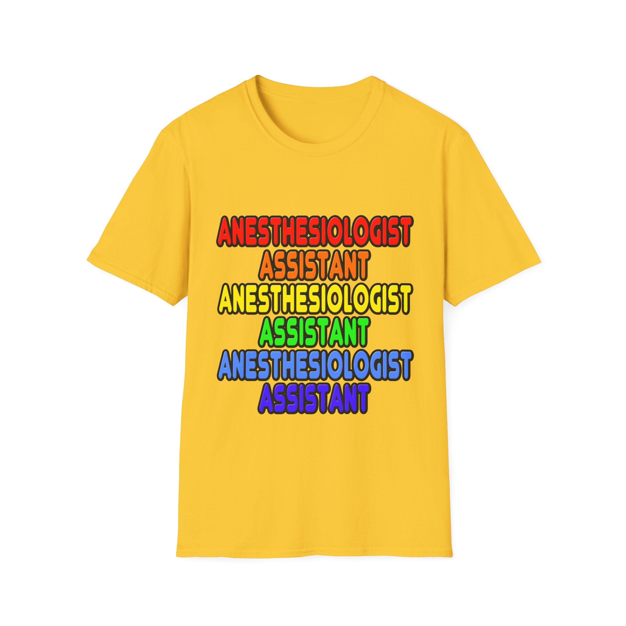 Rainbow Anesthesiologist Assistant - Unisex Softstyle T-Shirt