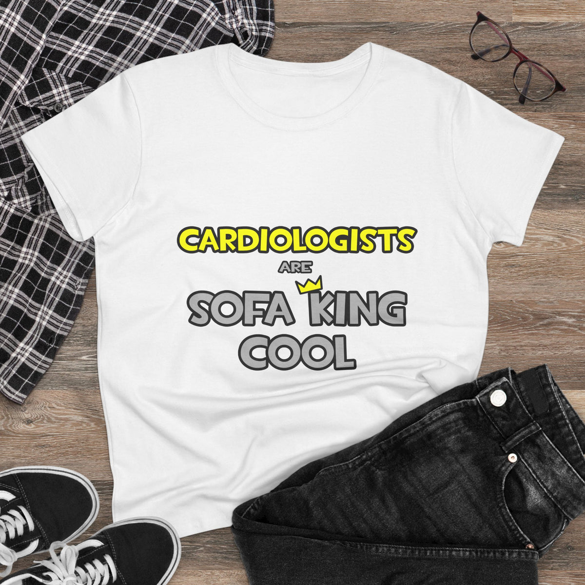 Cardiologists Are Sofa King Cool - Women's Midweight Cotton Tee