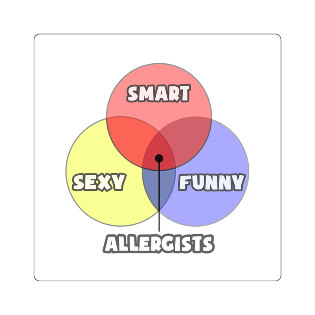 Venn Diagram .. Allergists - Square Stickers